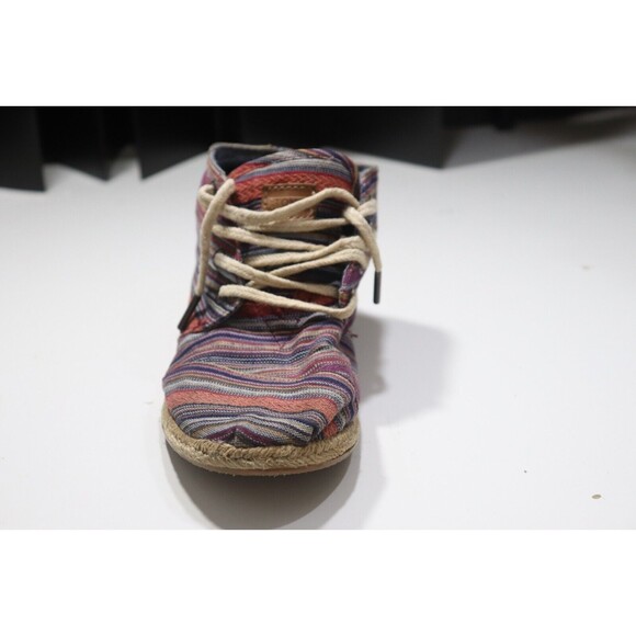 Toms Booties Canvas Hightops Womens Chukka Espadrille Multicolor Size 7.5 - Picture 7 of 16